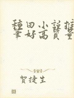 种田小说推荐文笔好高质量