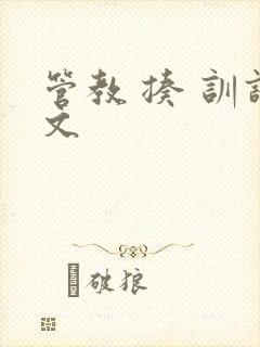 管教 揍 训诫文