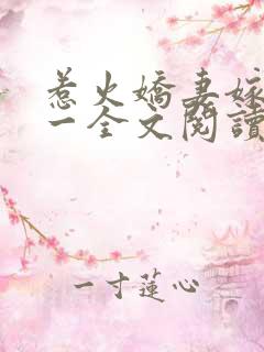 惹火娇妻嫁一送一全文阅读免费