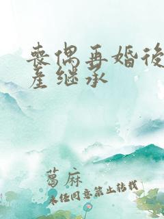 丧偶再婚后的财产继承