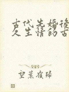 古代先婚后爱日久生情的古言小说