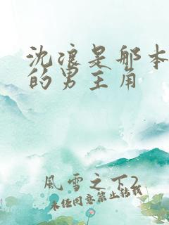 沈浪是那本小说的男主角