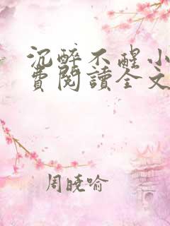 沉醉不醒小说免费阅读全文无弹窗