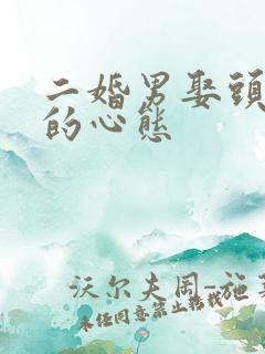 二婚男娶头婚女的心态