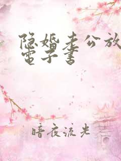 隐婚老公放肆宠电子书