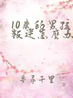 10岁的男孩子叛逆怎么办