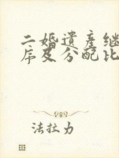 二婚遗产继承顺序及分配比例