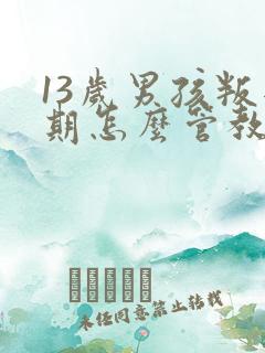 13岁男孩叛逆期怎么管教最合适