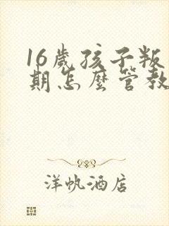 16岁孩子叛逆期怎么管教最合适