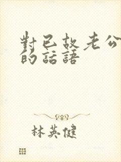 对已故老公思念的话语