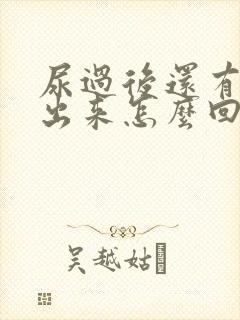 尿过后还有尿流出来怎么回事