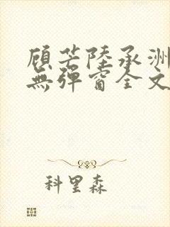 顾芒陆承洲小说无弹窗全文免费阅读