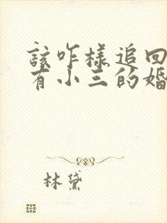 该咋样追回老公有小三的婚姻