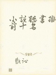 小说听书排行榜前十名