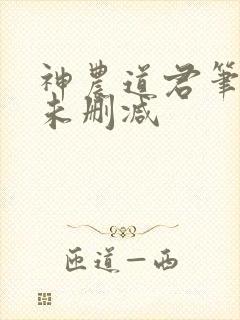 神农道君笔趣阁未删减