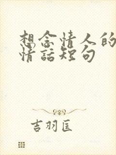 想念情人的暖心情话短句