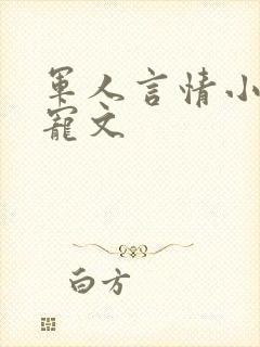 军人言情小说甜宠文