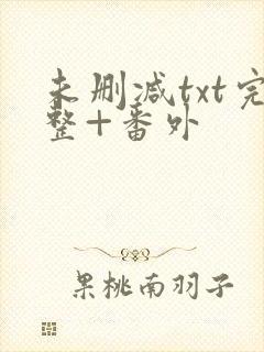 未删减txt完整+番外