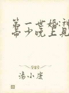 第一世婚:神秘帝少晚上见小说