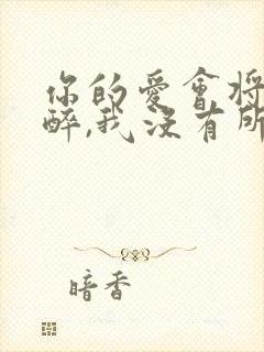 你的爱会将我灌醉,我没有所谓