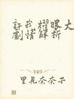 许我耀眼大结局剧情解析