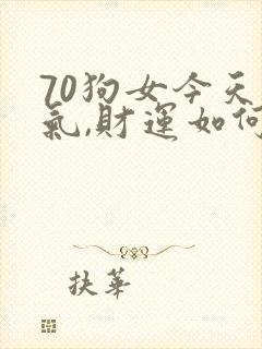 70狗女今天运气,财运如何