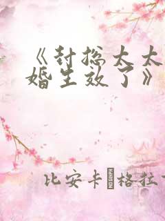 《封总太太的离婚生效了》