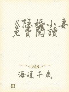 《隐婚小妻子》免费阅读