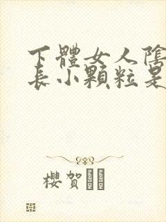 下体女人阴道口长小颗粒是什么