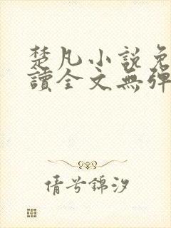 楚凡小说免费阅读全文无弹窗