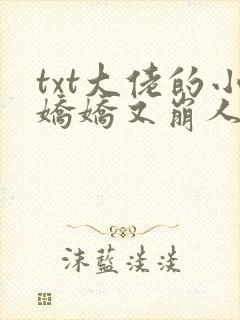 txt大佬的小娇娇又崩人设了下载