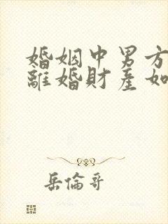 婚姻中男方出轨离婚财产如何分割