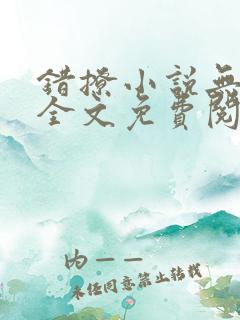 错撩小说无删减全文免费阅读