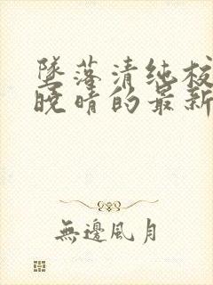 坠落清纯校花叶晓晴的最新章节更新