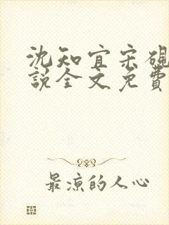 沈知宜宋砚南小说全文免费阅读