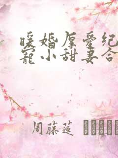 暖婚厚爱纪总独宠小甜妻合集