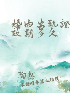 婚内出轨证据有效期多久