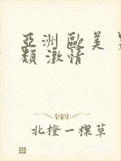 亚洲 欧美 另类 激情