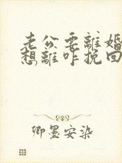 老公要离婚我不想离咋挽回