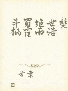 斗罗绝世双神权柄霍雨浩