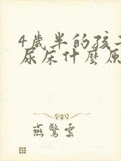 4岁半的孩子还尿床什么原因