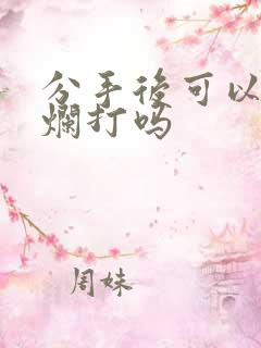 分手后可以死缠烂打吗