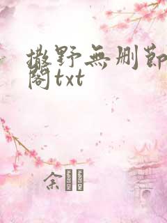 撒野无删节笔趣阁txt