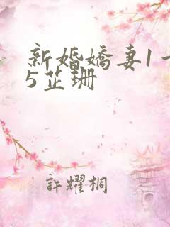 新婚娇妻1一25芷珊