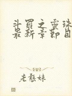 斗罗之灵珠神剑最新章节目录