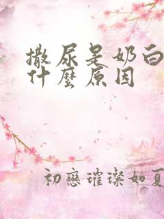 撒尿是奶白色是什么原因