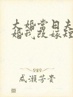 大婚当日夫君逃婚我改嫁短剧