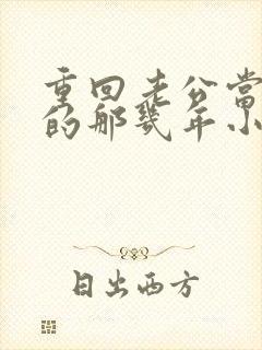 重回老公当校草的那几年小说