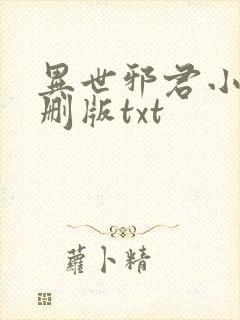 异世邪君小说未删版txt