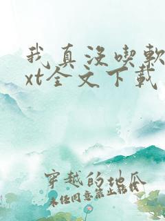 我真没吃软饭txt全文下载